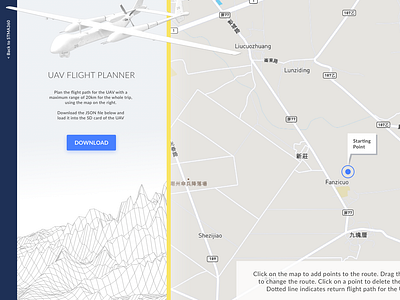 UAV Flight Planner Interface design ui ux web web design