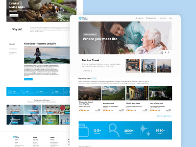 Medical tourism web landing page adobe xd attendance design illustration landing page layout minimal ui ux web website