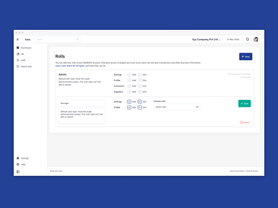 User Rolls and Permission UI Web dashboard adobe xd app dashboard dashboard app dashboard design design ui ux web web dashboard website