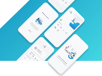 AUTOG App UI/UX app branding design illustration ui ux web