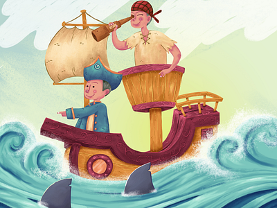 Pirate Illustration childrens book illustrations childrens books childrens illustrations illustration