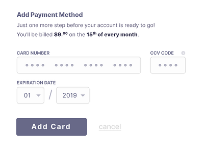 DailyUI - Day 02 - Credit Card Checkout