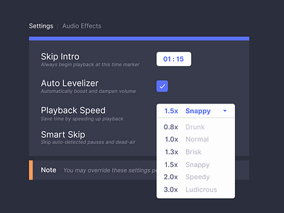Daily UI - Day 07 - Settings