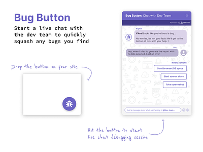 Daily UI - Day 13 - Direct message chat chatbot dailyui dailyui 013 debugging error monitoring exception exception handling live chat live support sentry support widget