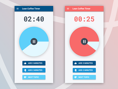 Daily UI - Day 14 - Countdown timer countdown dailyui dailyui 014 lean coffee meeting timer stopwatch timer
