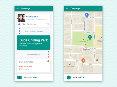 Daily UI - Day 20 - Location tracker android cards converge dailyui dailyui 020 location location tracker maps meetup mobile app navigation tracker