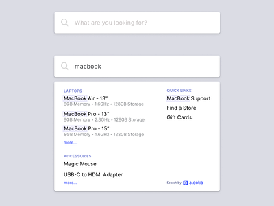 Daily UI - Day 22 - Search algolia autocomplete dailyui dailyui 022 instant search omnisearch product search search search bar search box search results searching