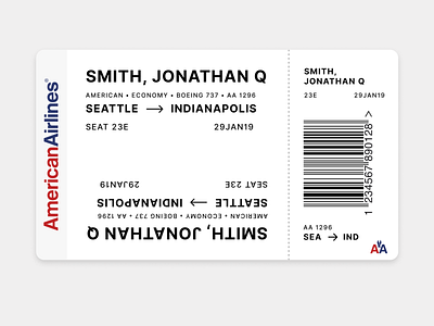 Daily UI - Day 24 - Boarding Pass