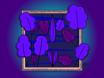 THE SQUARE flowers frame illustration