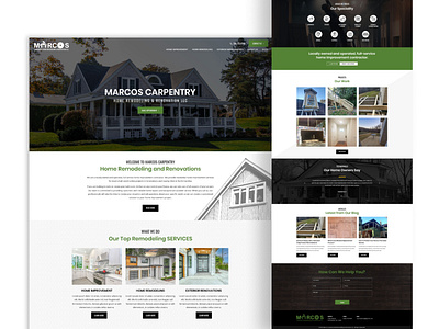 MARCOS Carpentry Home Remodeling & Renovation LLC - Mockup Desig design figma graphicdesign layout mockup photoshop remodeling renovation ui webdesign