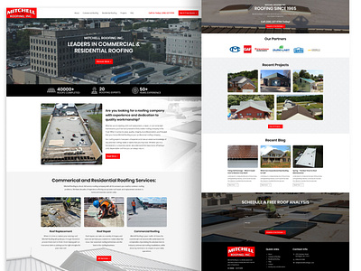 Mitchell Roofing, INC - Mockup Design figma graphicdesign landingpage layout mockup photoshop roofing roofingcompany ui webdesign wordpressdesign