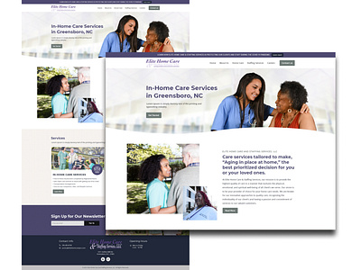 Elite Home Care and Staffing Services, LLC - Mockup Design design figma graphicdesign homecare hospitality layout medical mockup photoshop services staffing ui webdesign