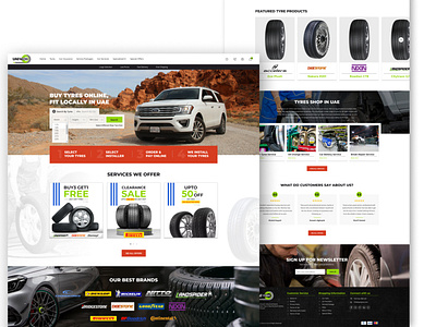 UAE Tyres - Mockup Design design figma graphicdesign landingpage layout mockup photoshop productdesign tyrewebdesign ui webdesign