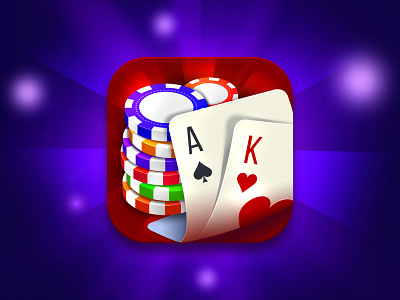 Appicon for Playing Cards Game app branding cards casinos design game graphic icon illustration logo minimal mobile playing card poker typography ui ux vector