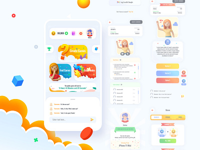 Quiz Game - App UI app branding design game graphic illustration ui ux vector