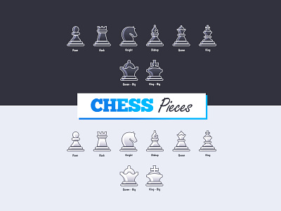 Chess Pieces bishop chess design game graphic illustration king knight pawn pieces queen rook vector