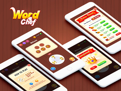 Word Chief - Game UI design game illustration logo ui ux