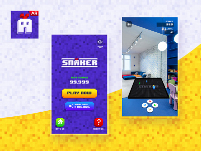 Snaker AR - Game UI ar design game illustration logo snaker ui ux vector