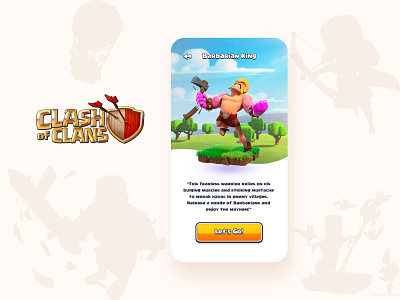 Barbarian King - Clash of Clans clashofclans design game illustration logo supercell typography ui uiux ux vector