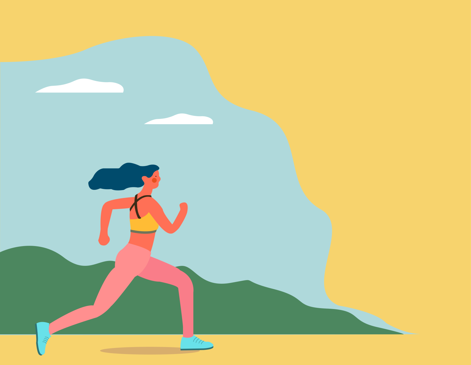 running illustration by Chloe Choi on Dribbble