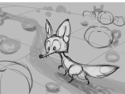 Foxy sketch animals cute fox sketch