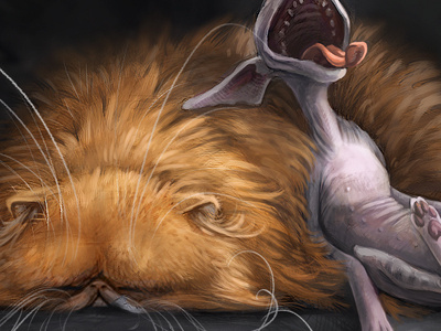 The Lazy Bones andrea femerstrand cat cats cute digital art funny fur illustration noukah persian photoshop sphynx