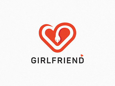 Girlfriend I Love Snake animal branding couple creative logo cute girlfriend logo happy heart logo heart shape hugging logo logodesign logotype love logo love snake logo lovely minimalist snake logo valentine day valentinesday