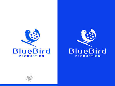 Blue Bird Production Logo bird icon bird logo blue bird bluefilm branding cinema4d creative logo design film logo identity illustration logo logodesign logotype photographer poster production logo