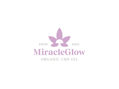 Miracle Glow CBD oil Logo beauty logo branding cannabinoid logo cannabis logo cbd oil cosmetic logo creative logo health logo identity leaf logo logo logodesign mental health logo miracle logo mushroom logo orgnanic logo skincare logo spa logo typography wellness logo