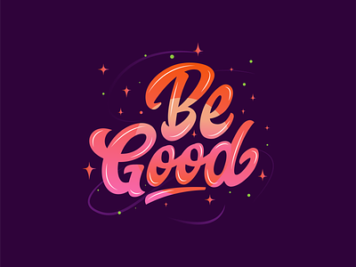 Be Good Custom Typography Logo