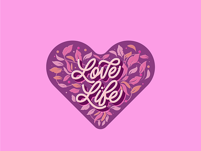 Love Life Custom Typography & illustration branding calligraphy creative creative logo custom lettering design handlettering handmade illustration leaf life logo logo design logodesign logotype love life logo nature life typogrpahy