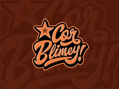 Cor Blimey! Custom Graffiti Typography Logo calligraphy logo colorful type creative logo design font logo graffiti logo handlettering handmade logo handwritten logo lettering logo logo logodesign logotype street logo