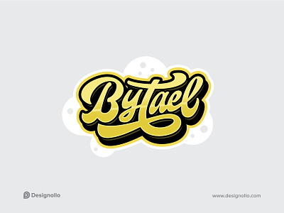Bytael hand lettering typography & illustration logo