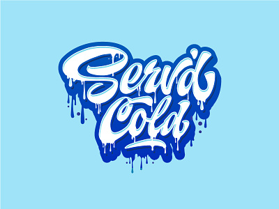 Servd Cold Hand lettering Typography and Illustration branding cold logo creative creative logo design graffiti logos hand lettering ice cream logo ice logos identity logo logodesign logos logotype typography