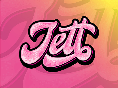 Jett handletteing rug design in graffiti style