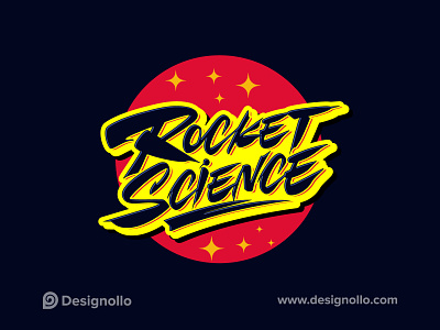 Rocket Science hand lettering graffiti logo