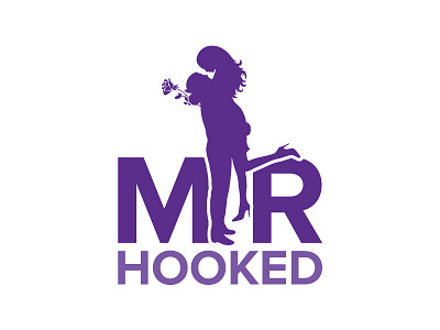 MR Hooked (Love) design event girl illustration kiss logo logodesign logotype love propose rose valentine