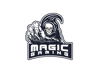 Magic Gaming Mascot Logo Design evil game gaming illustration logo logodesign logodesinger magic mascot skull