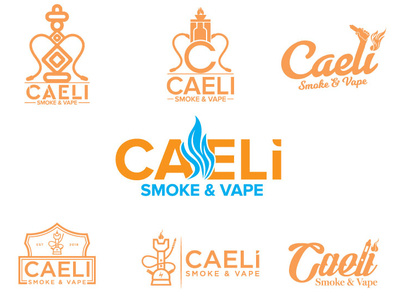 Caeli Logo Exploration caeli creative design fire flame hooka hookah identity illustration logo logodesign logotype signature smoke typography vape