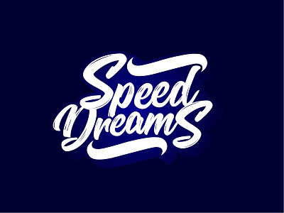 Speed Dreams brand creative design dreams graphics icon identity illustrator letter logo logodesign logodesinger logotype script singature logo speed swashes typography