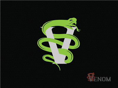 Venom animal black creative dark logo design graphic green illustrated logo illustration logodesign logodesinger minimal logo nature snake snake logo v letter v logo v snake logo venom logo vs logo