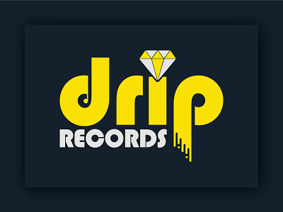 Drip Records band branding creative design diamond logo drip logo identity illustration logo logodesign logotype minimal logo music music logo records logo text logo vector