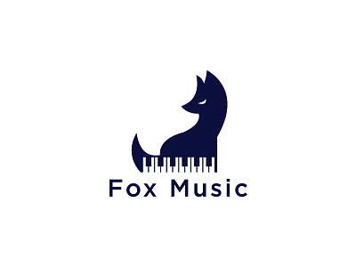 Fox Music business logo creative creative logo design fox fox icon fox logo fox music fox piano logo fox sound logo graphic graphic design logo logodesign logos logotype minimal logo music logo piano piano logo