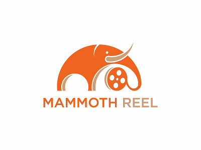 Mammoth Reel app logo branding cinema logo creative design elephant logo graphic graphics design icon identity illustration logo logotype mammoth mammoth cinema logo minimal movies logo real logo reel logo youtube logo