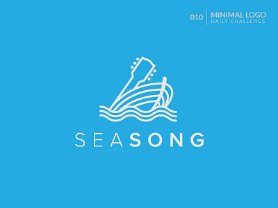 Sea Song branding design graphic guiter logo icon identity illustration jazz logo logo logodesign massage logo minimal logo ocean logo rock logo sea dragon sea logo sea song logo song logo typography wave logo