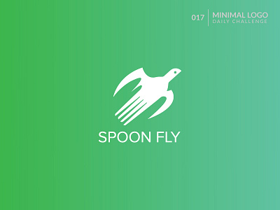 Spoon Fly 3d animation bird fly logo bird logo branding creative design fly logo food logo graphic green logo identity illustration art logo logodesign spoon fly logo spoon logo