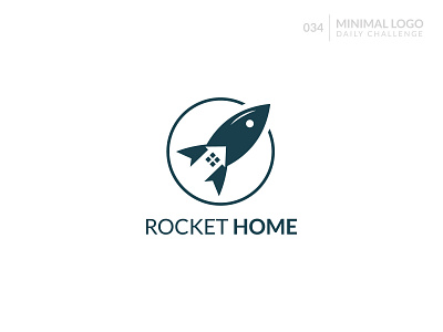 Rocket Home branding creative creative logo design dynamic logo flying logo graphic home logo house logo identity logo logodesign logotype minimal minimalist logo rocket home logo rocket logo sky logo speed logo