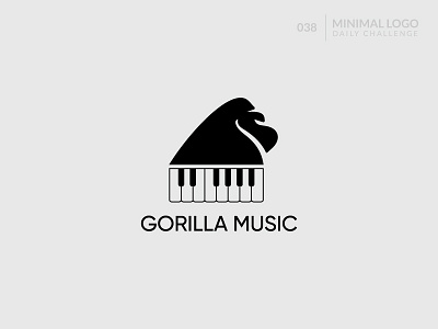 Gorilla Music animal logo branding creative creative logo design gorilla logo gorilla music graphic identity jazz logo logo logodesign logotype minimalist logo modern logo music logo piano logo playing logo records logo typography