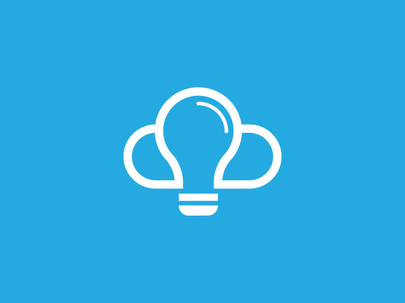 Cloudy Bulb ecommerce online logo cloud storage light logo intelligent logo bulb logo cloud logo logos minimalist logo creative logo logotype creative identity design branding logodesign logo