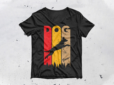 Dog Banner T-shirt design animal logo animation animation design branding creative creative logo design dog logo illustration letter logo logo logodesign mobile design print product design t shirt tshirt typography typography logo webdesign